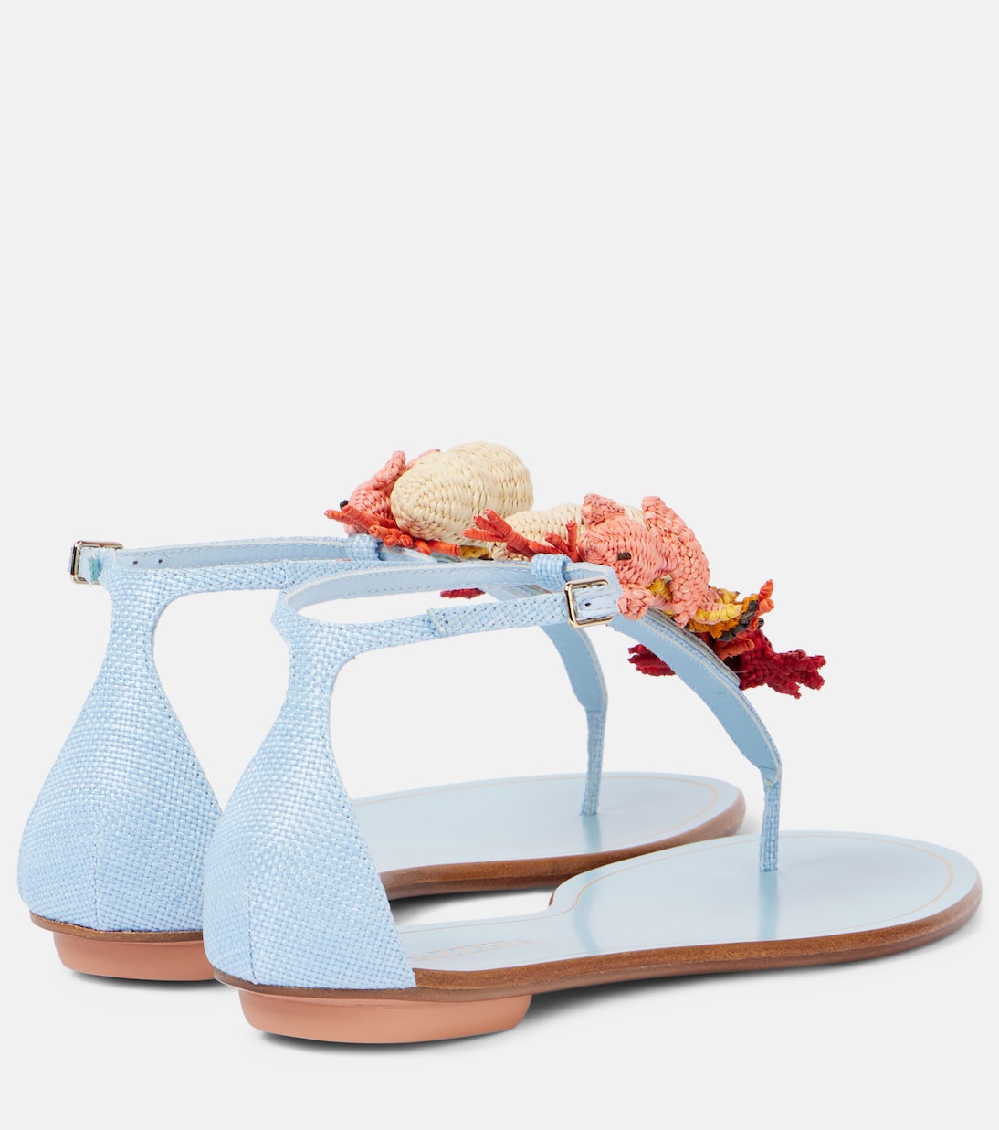 Marea raffia thong sandals | Aquazzura