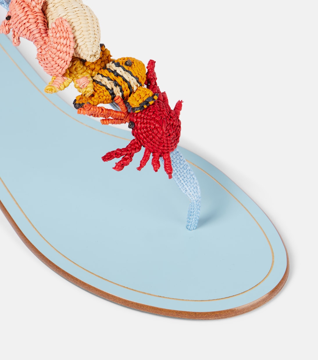 Marea raffia thong sandals | Aquazzura