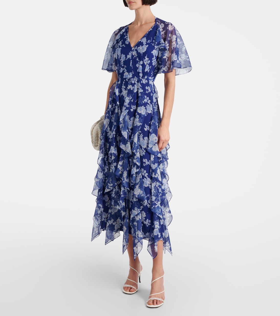 Abito midi in chiffon con stampa | Carolina Herrera