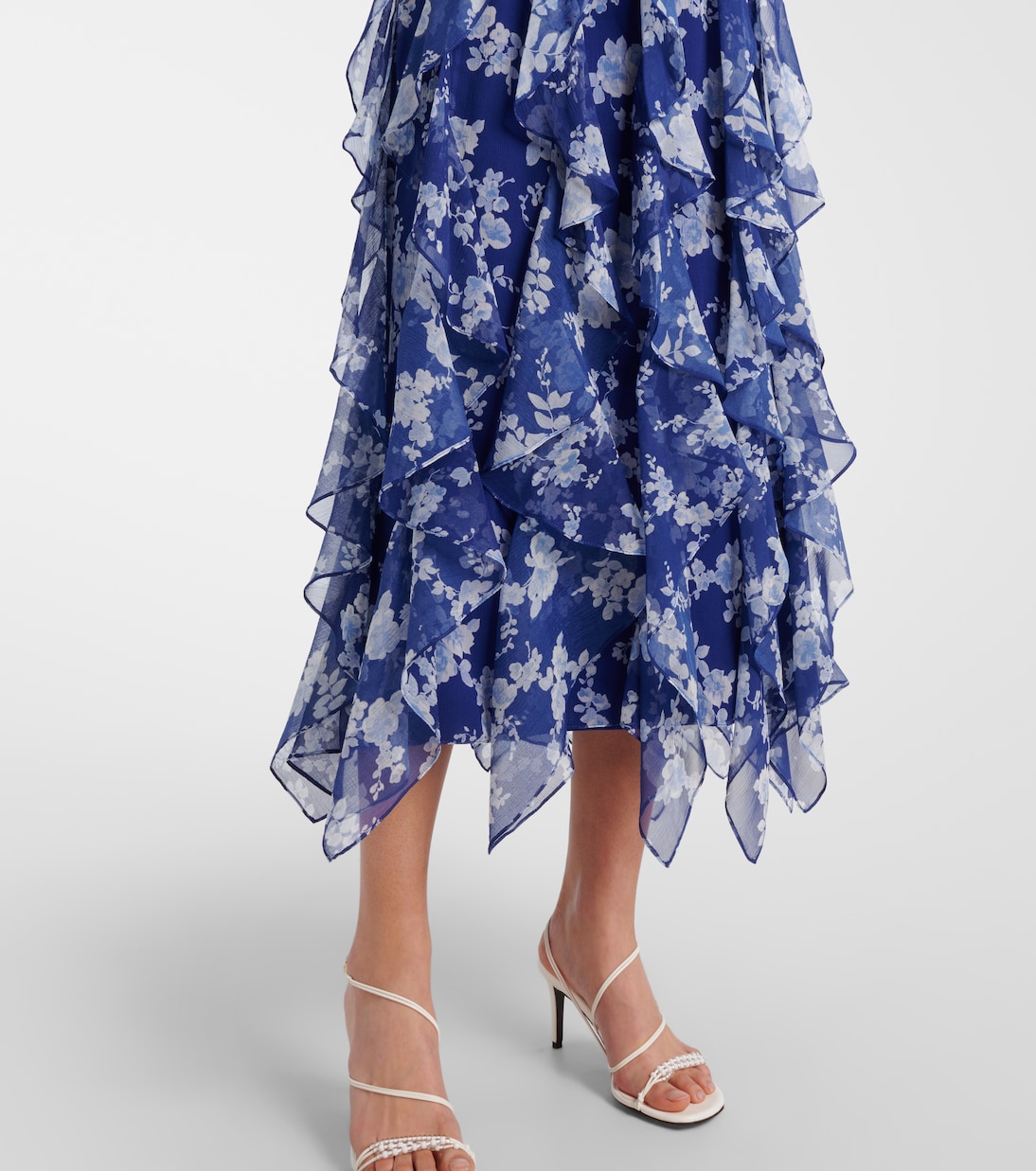 Abito midi in chiffon con stampa | Carolina Herrera