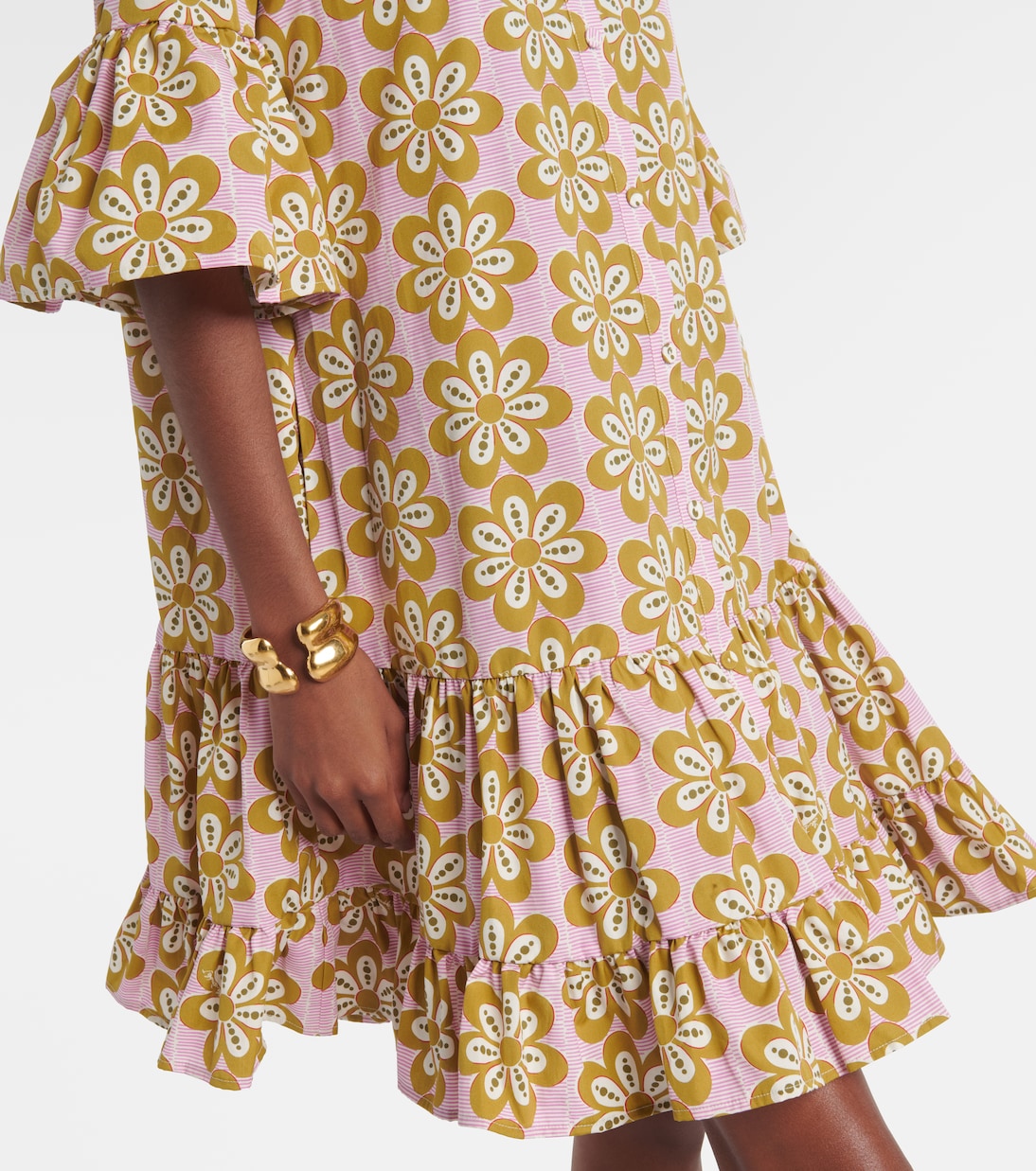Choux floral cotton poplin shirt dress | La DoubleJ