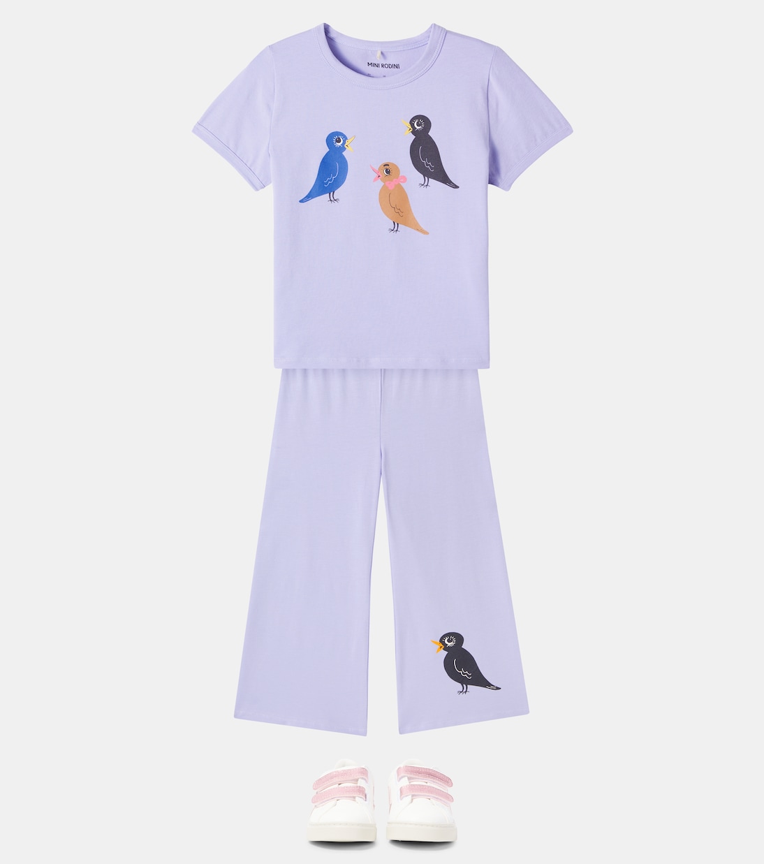 T-shirt Birds in misto cotone | Mini Rodini
