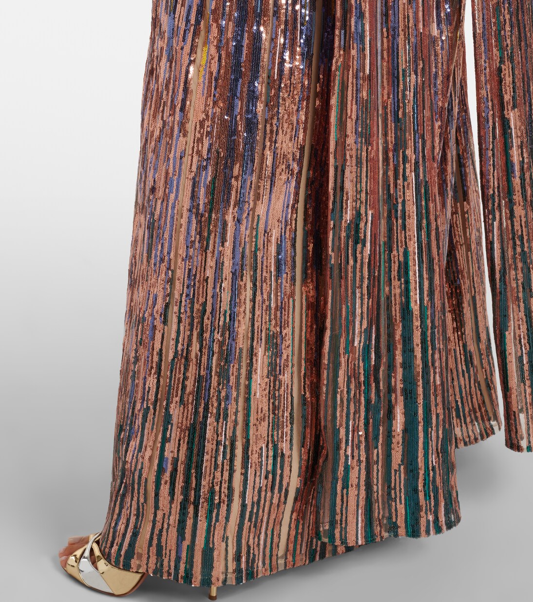 Sequined scarf-detail strapless gown  | Elie Saab