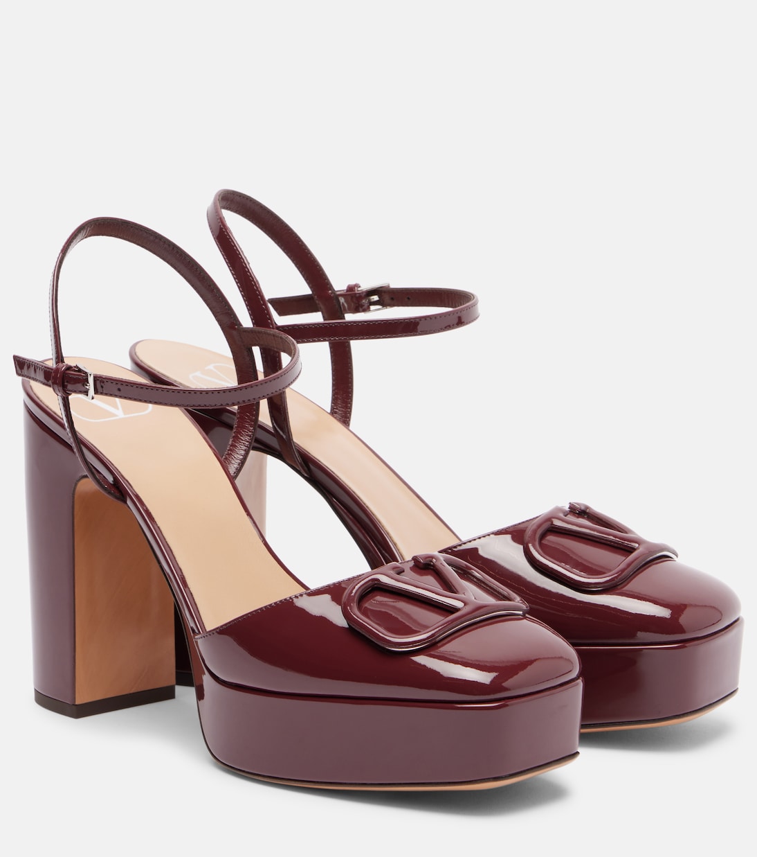 VLogo 115 patent leather platform pumps | Valentino Garavani