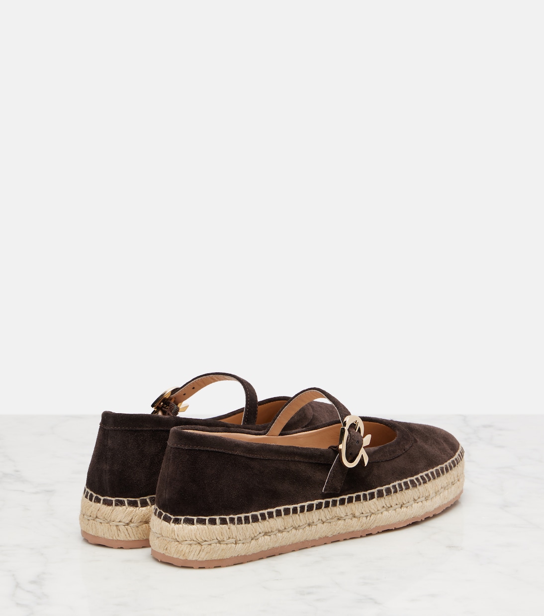 Elda suede espadrilles Mary Jane flats | Gianvito Rossi