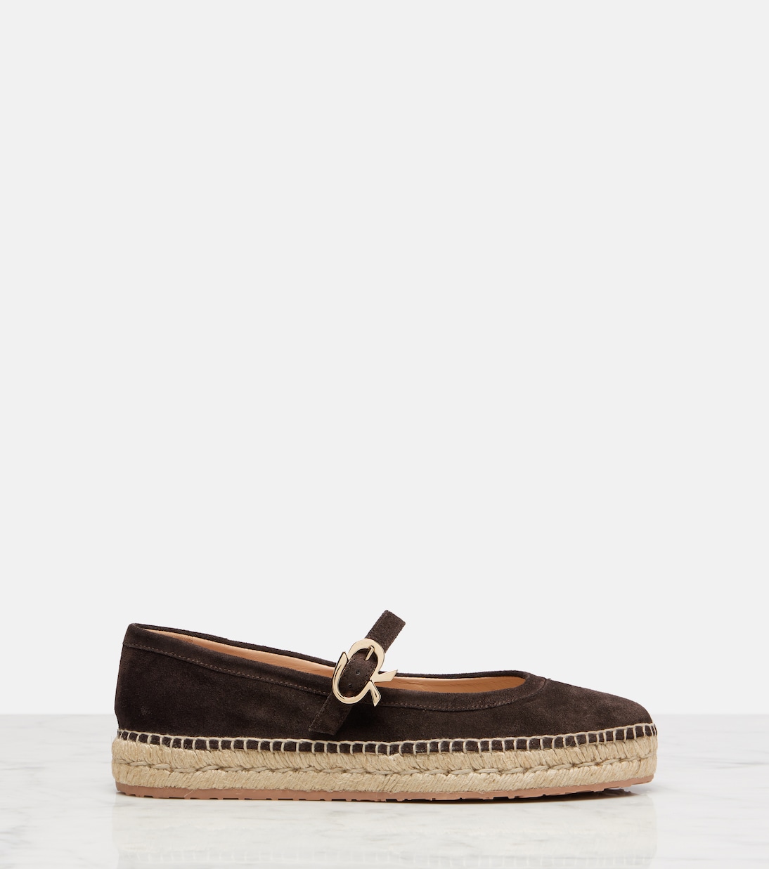 Elda suede espadrilles Mary Jane flats | Gianvito Rossi