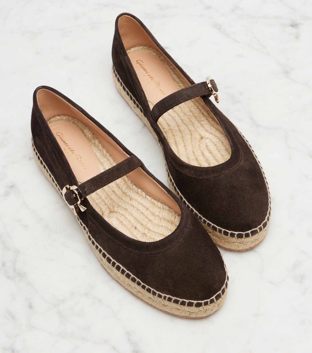 Elda suede espadrilles Mary Jane flats | Gianvito Rossi