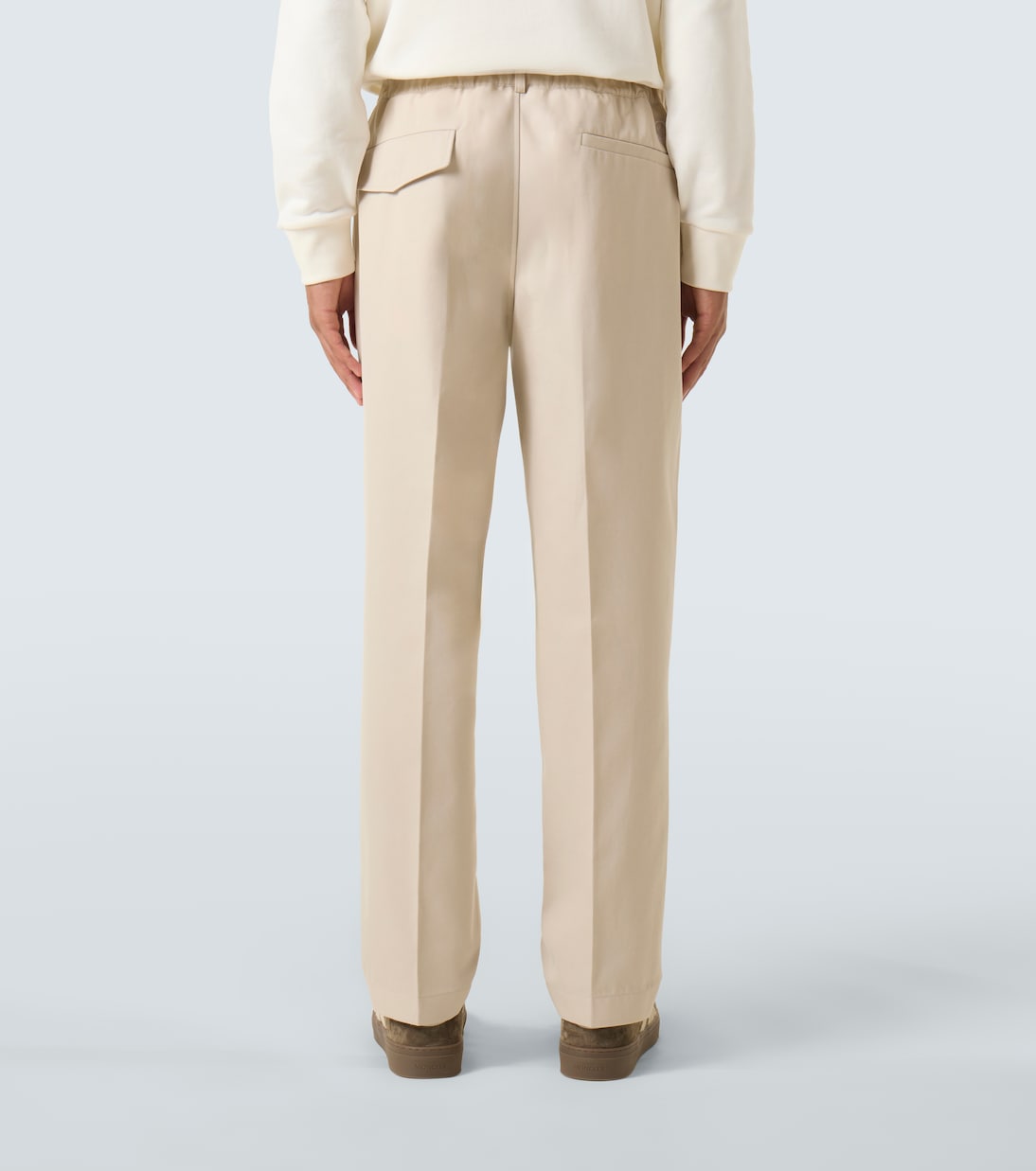 Pleated gabardine chinos | Moncler