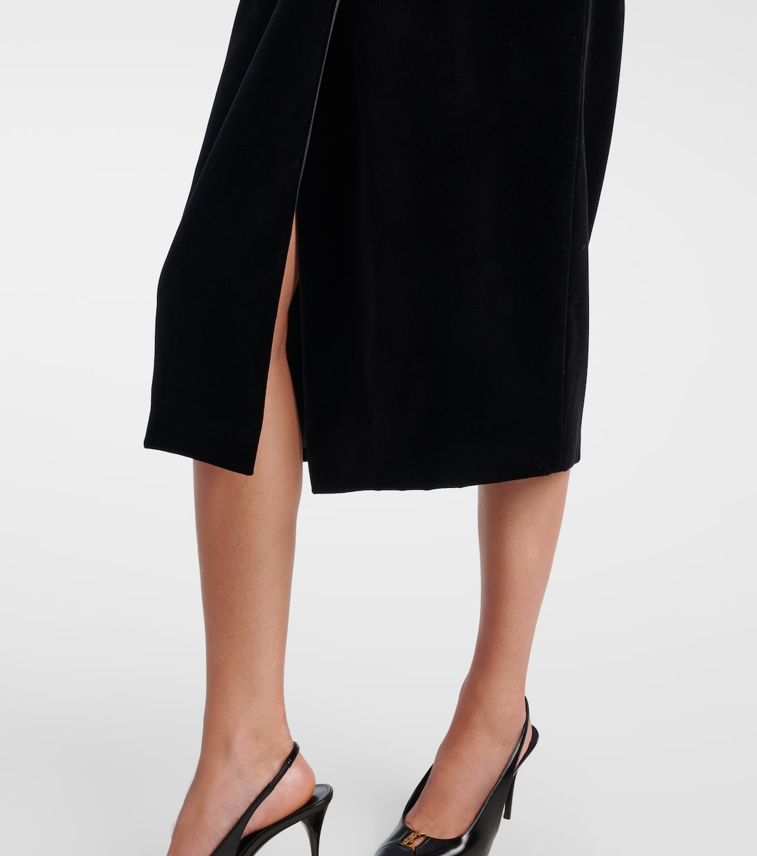 Cotton velvet pencil skirt | Saint Laurent