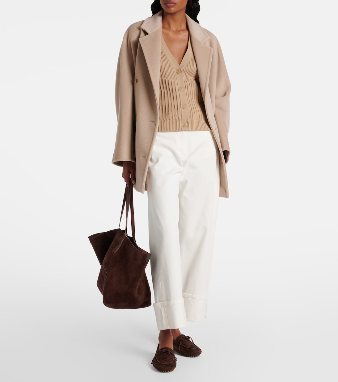 Bimba cotton-blend crêpe vest | Max Mara