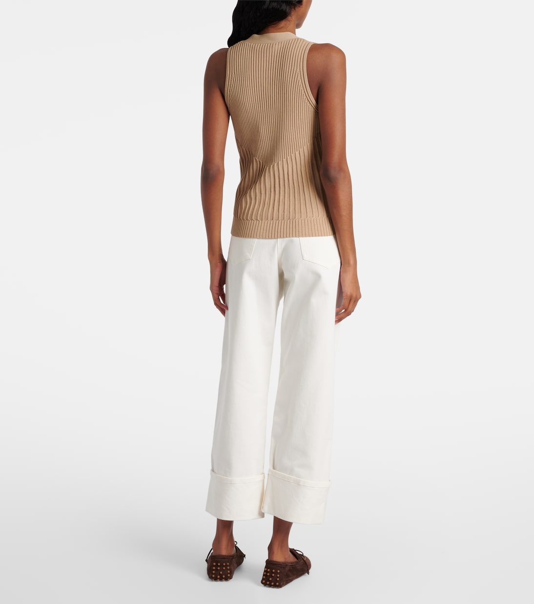 Bimba cotton-blend crêpe vest | Max Mara