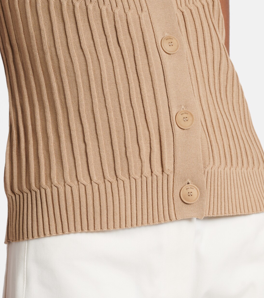 Bimba cotton-blend crêpe vest | Max Mara