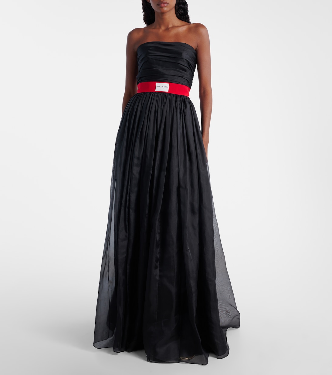 Belted silk organza bustier gown | Givenchy