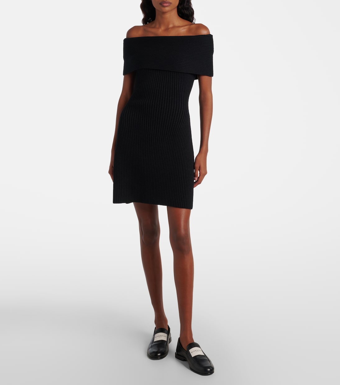Ribbed-knit wool and alpaca-blend minidress | Givenchy