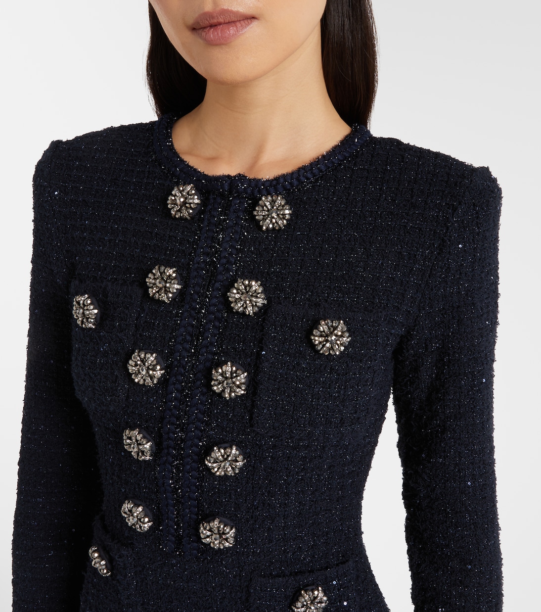 Bouclé midi dress | Self-Portrait