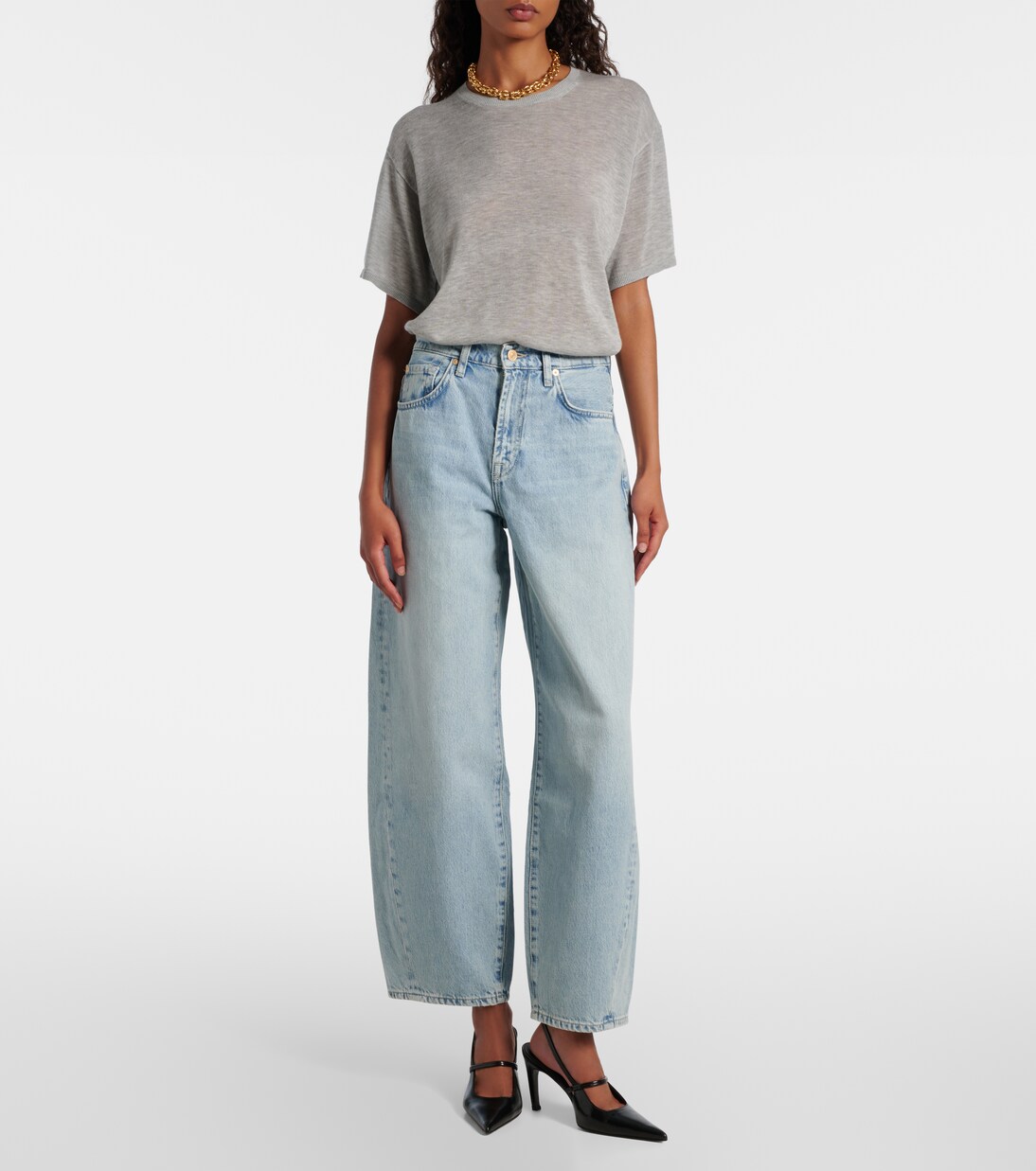Twisted Bonnie mid-rise barrel jeans | 7 For All Mankind