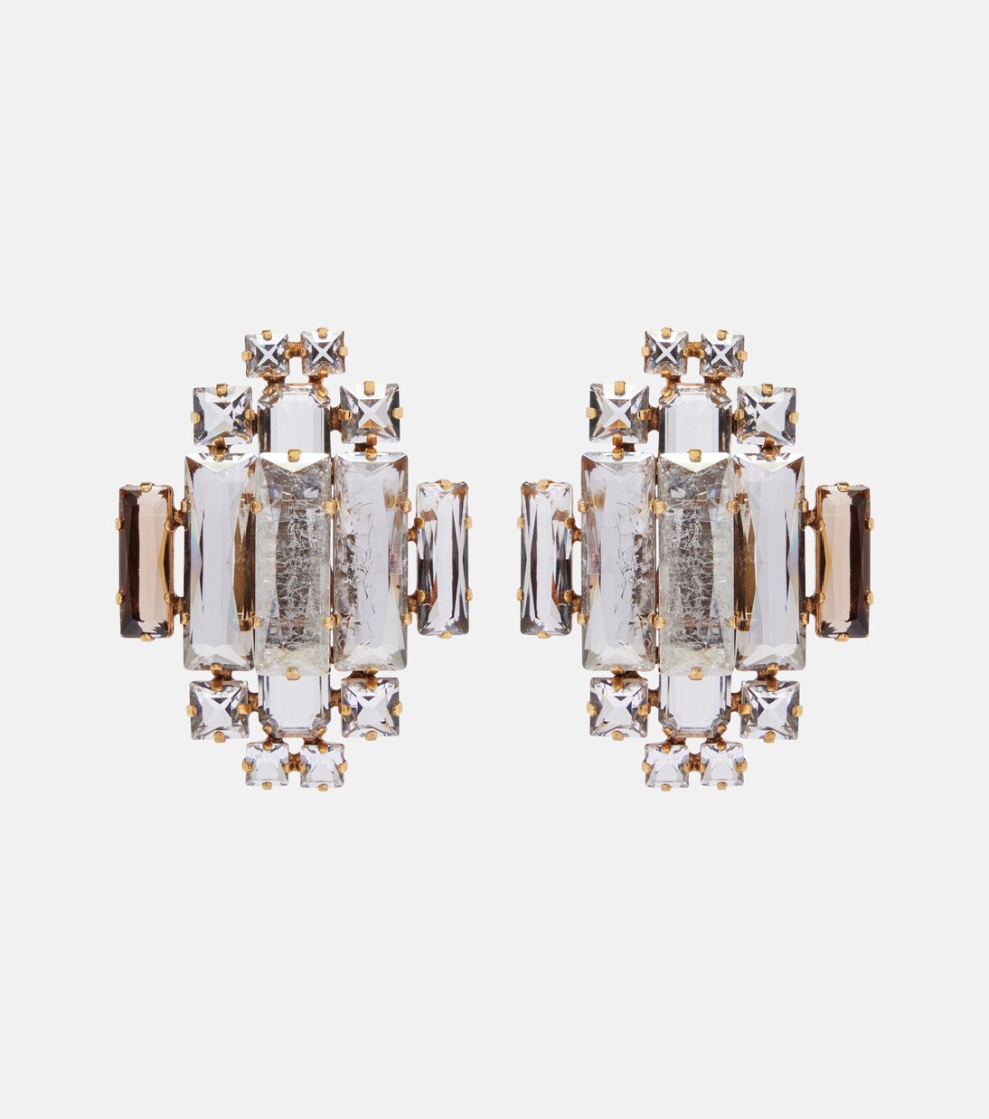 Orecchini a clip con cristalli | Saint Laurent