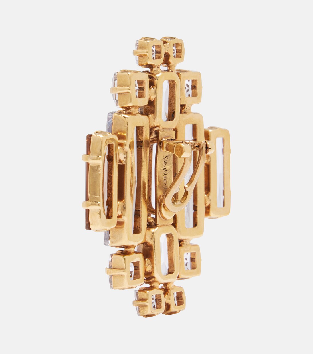 Orecchini a clip con cristalli | Saint Laurent