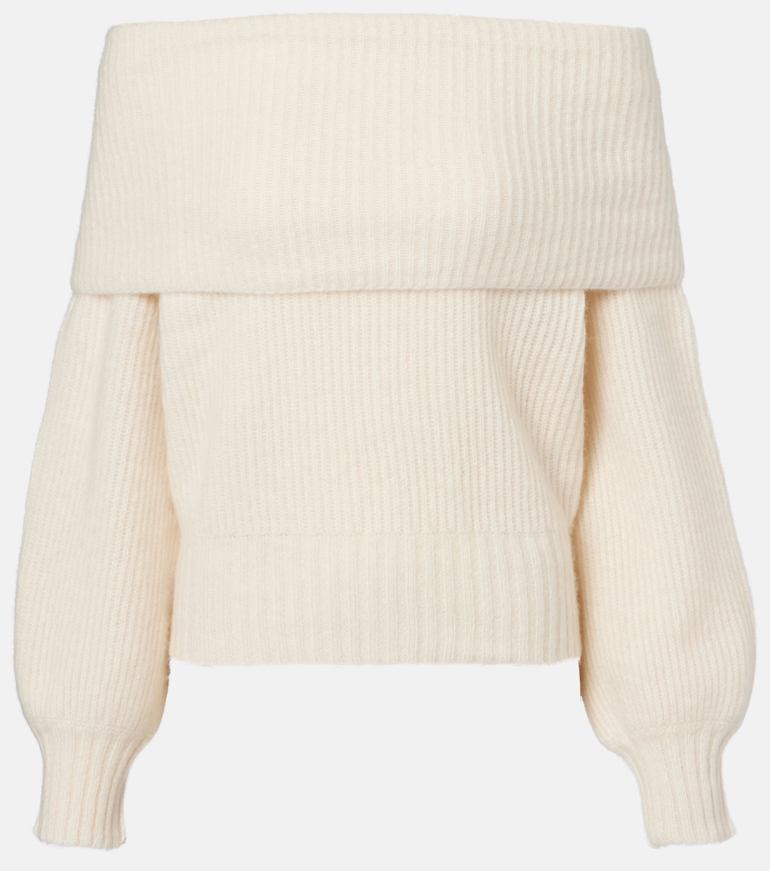 Off-shoulder cashmere and silk sweater | Jardin des Orangers