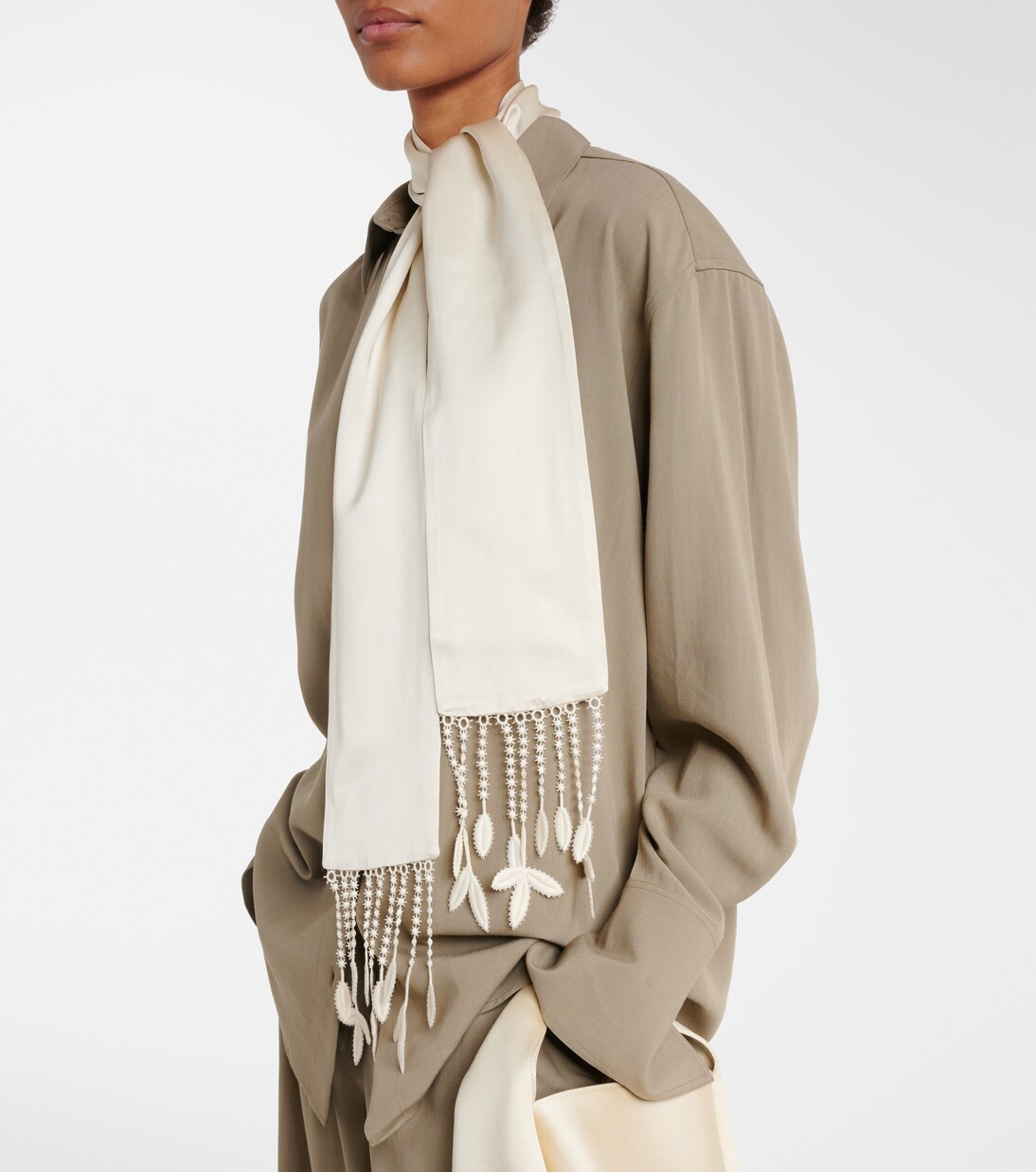 Lace-trimmed scarf | Toteme