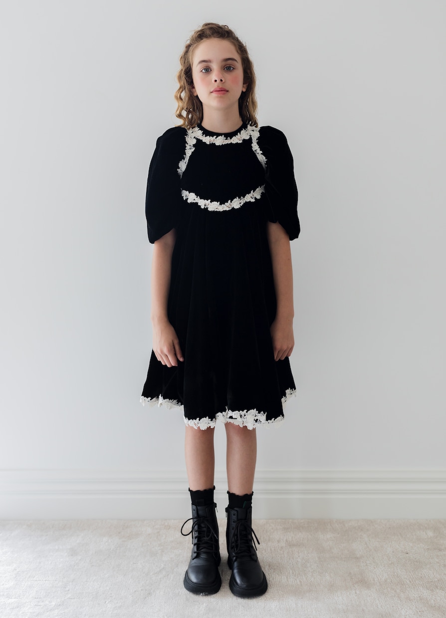 Abito in velluto con pizzo | Petite Amalie  
