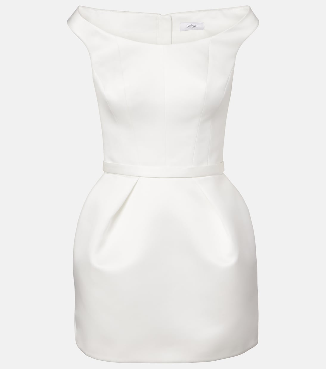 Vestido corto de novia Senka con hombros descubiertos  | Safiyaa