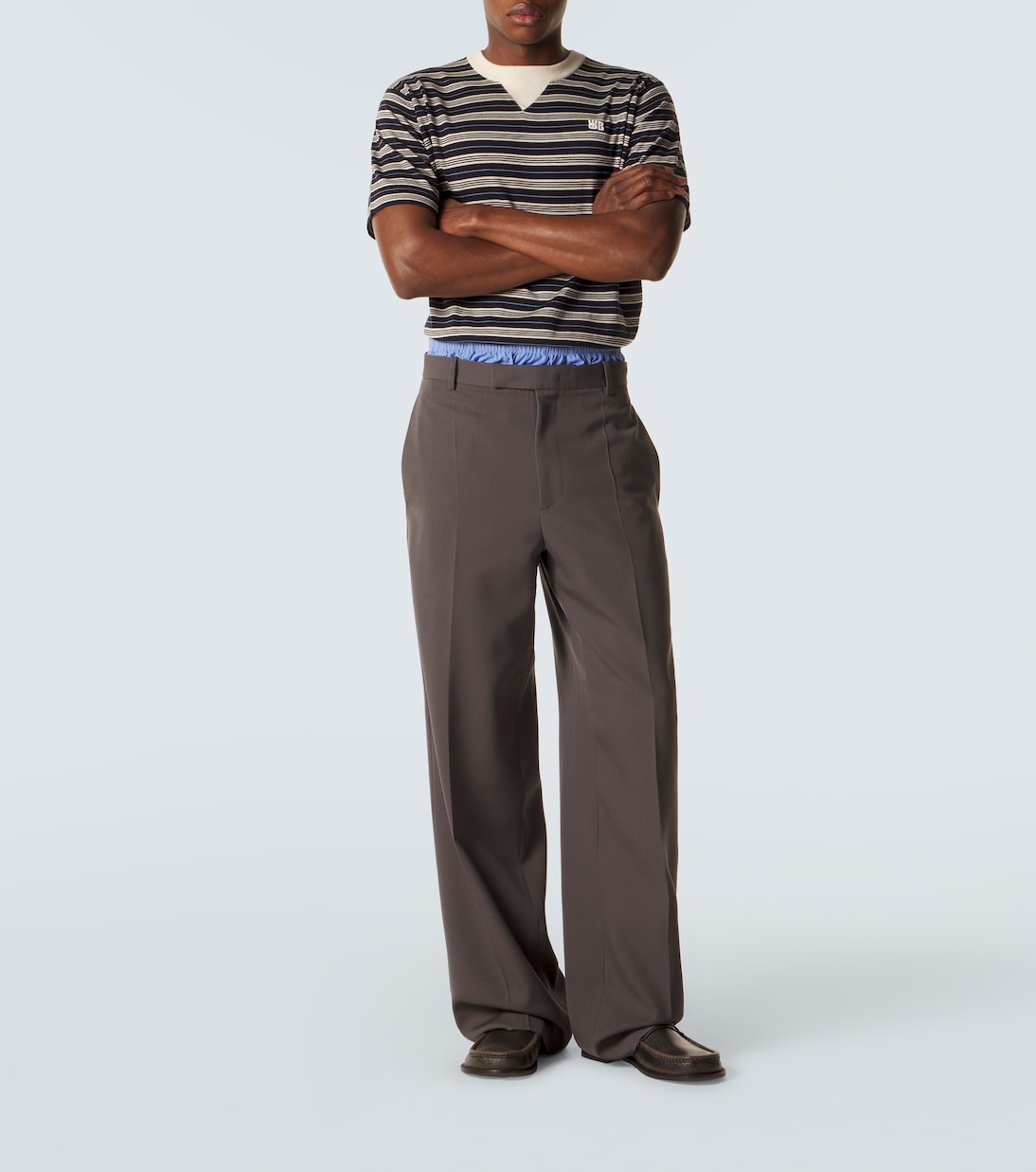 Song striped wool and cotton T-shirt | Wales Bonner