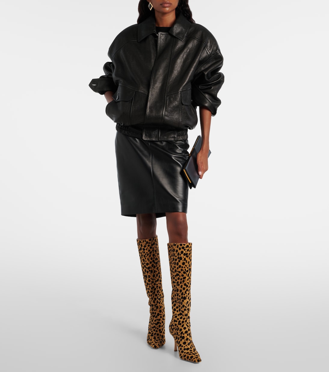 Gloria 85 calf hair knee-high boots | Jimmy Choo