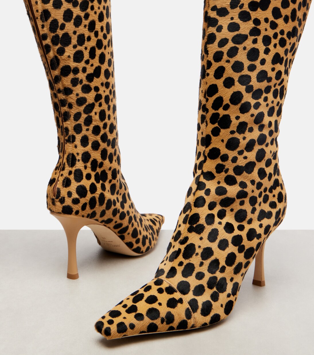 Gloria 85 calf hair knee-high boots | Jimmy Choo
