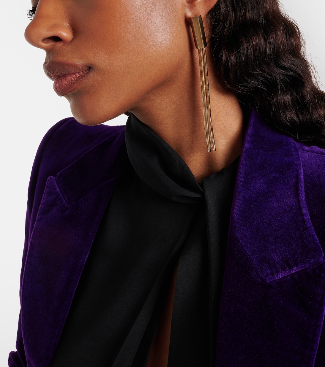 Axis chain-detail drop earrings | Tom Ford