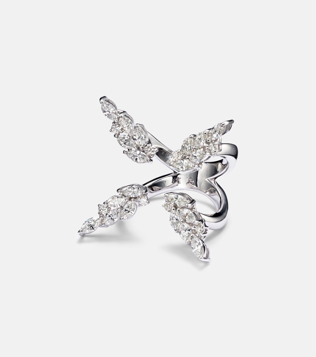 Y-Not 18kt white gold ring with diamonds | Yeprem
