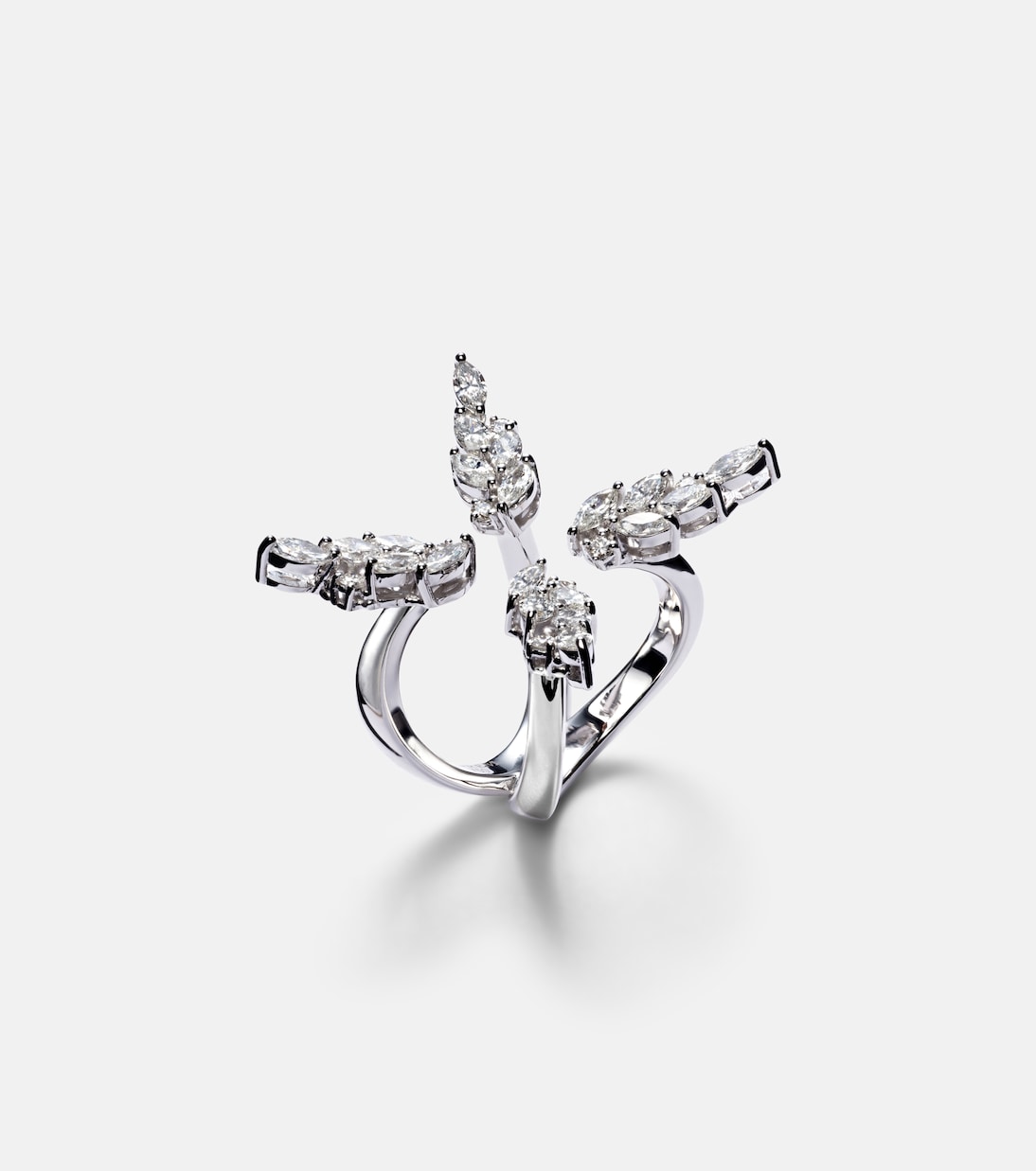 Y-Not 18kt white gold ring with diamonds | Yeprem