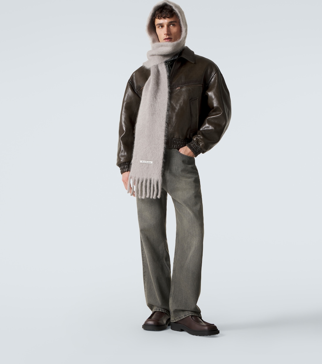 Hooded mohair and wool scarf | Acne Studios