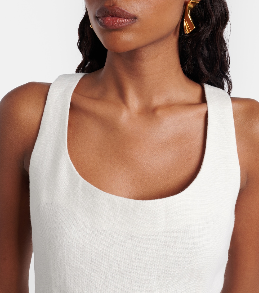 Effi scalloped linen tank top | Posse