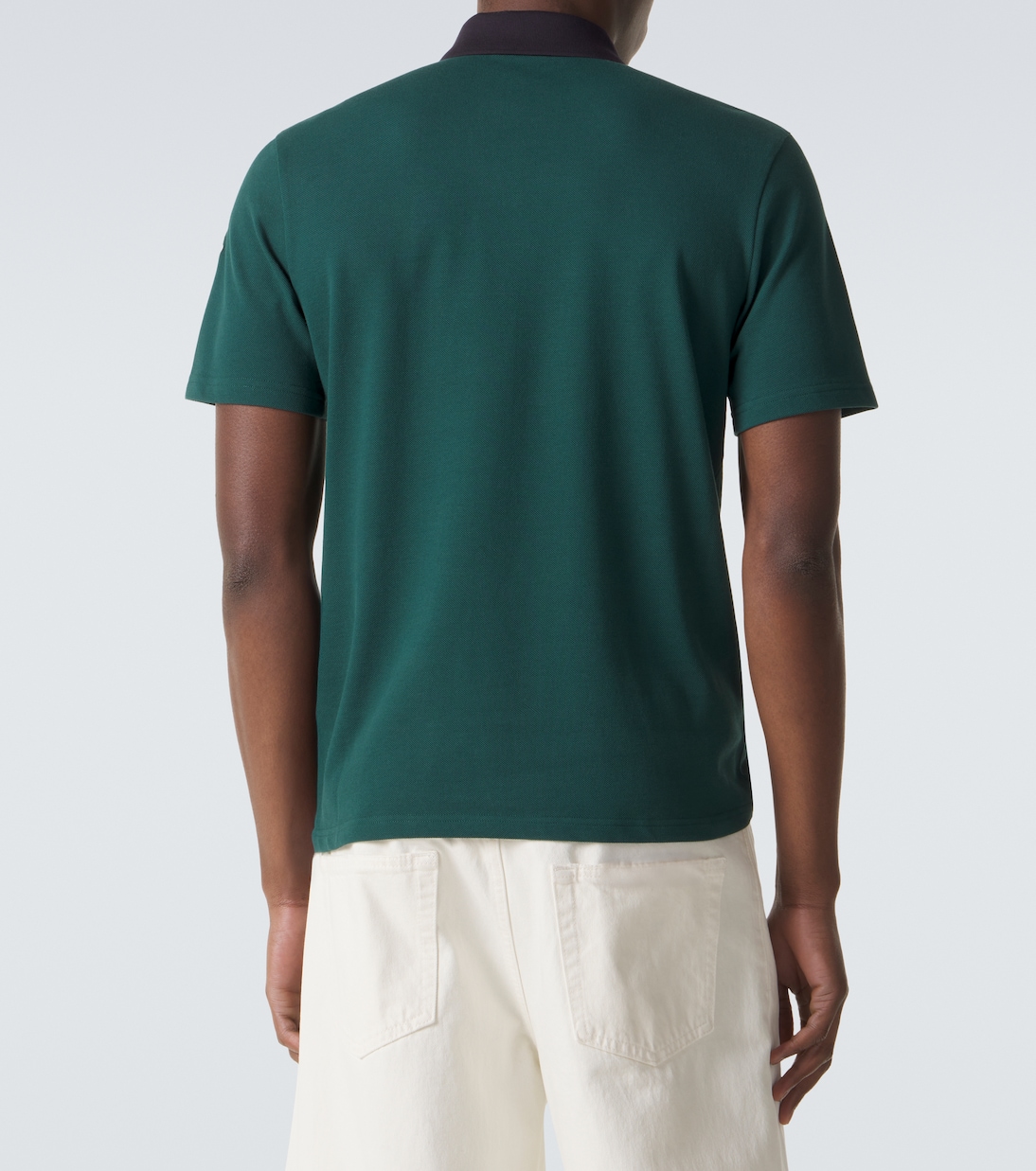 Embroidered cotton piqué polo shirt | Moncler