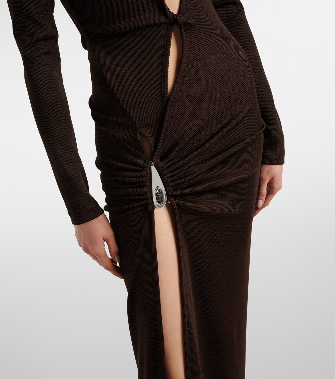 Cutout ribbed-knit midi dress | Christopher Esber