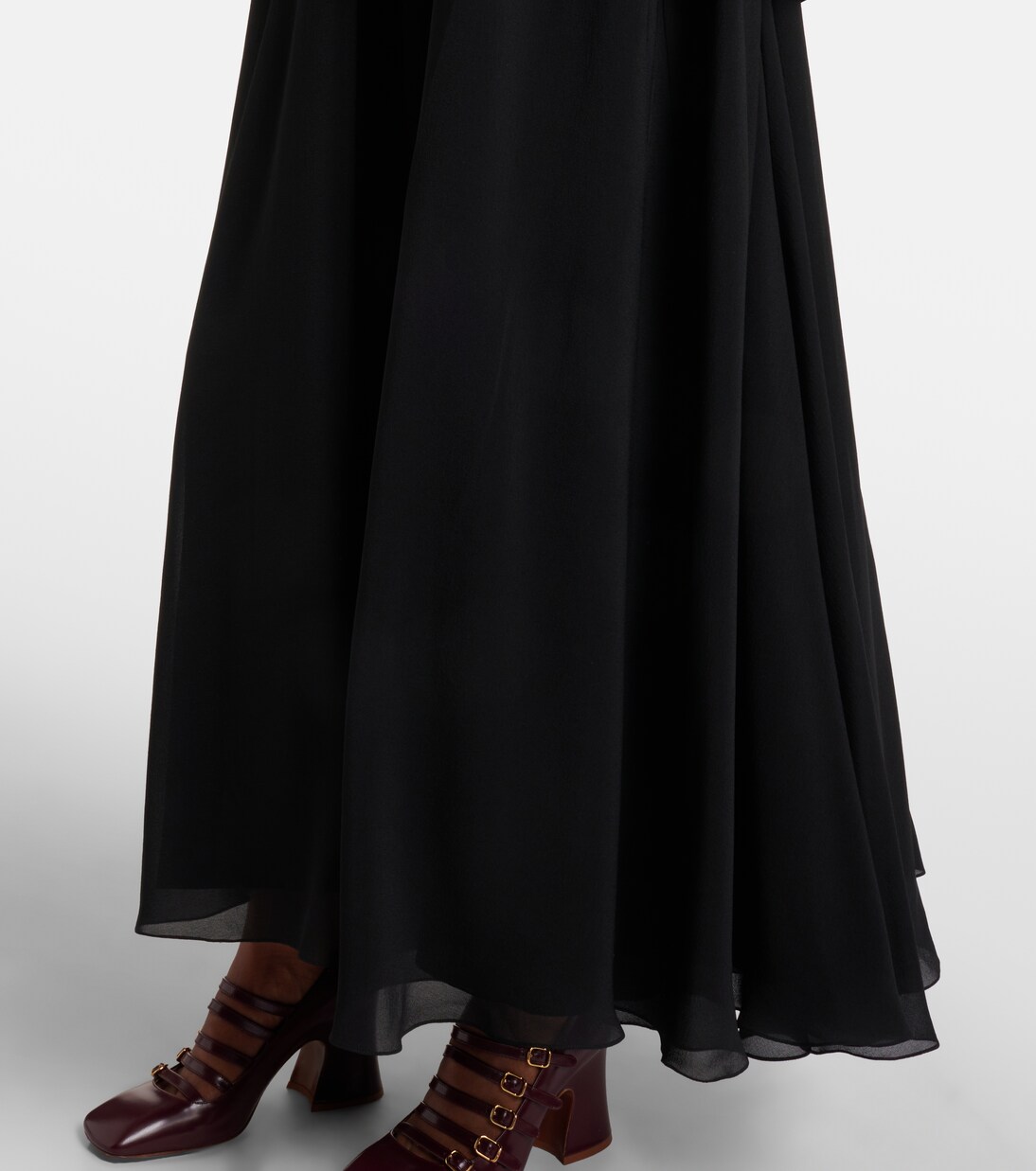 Embellished open-back silk georgette maxi dress | Chloé