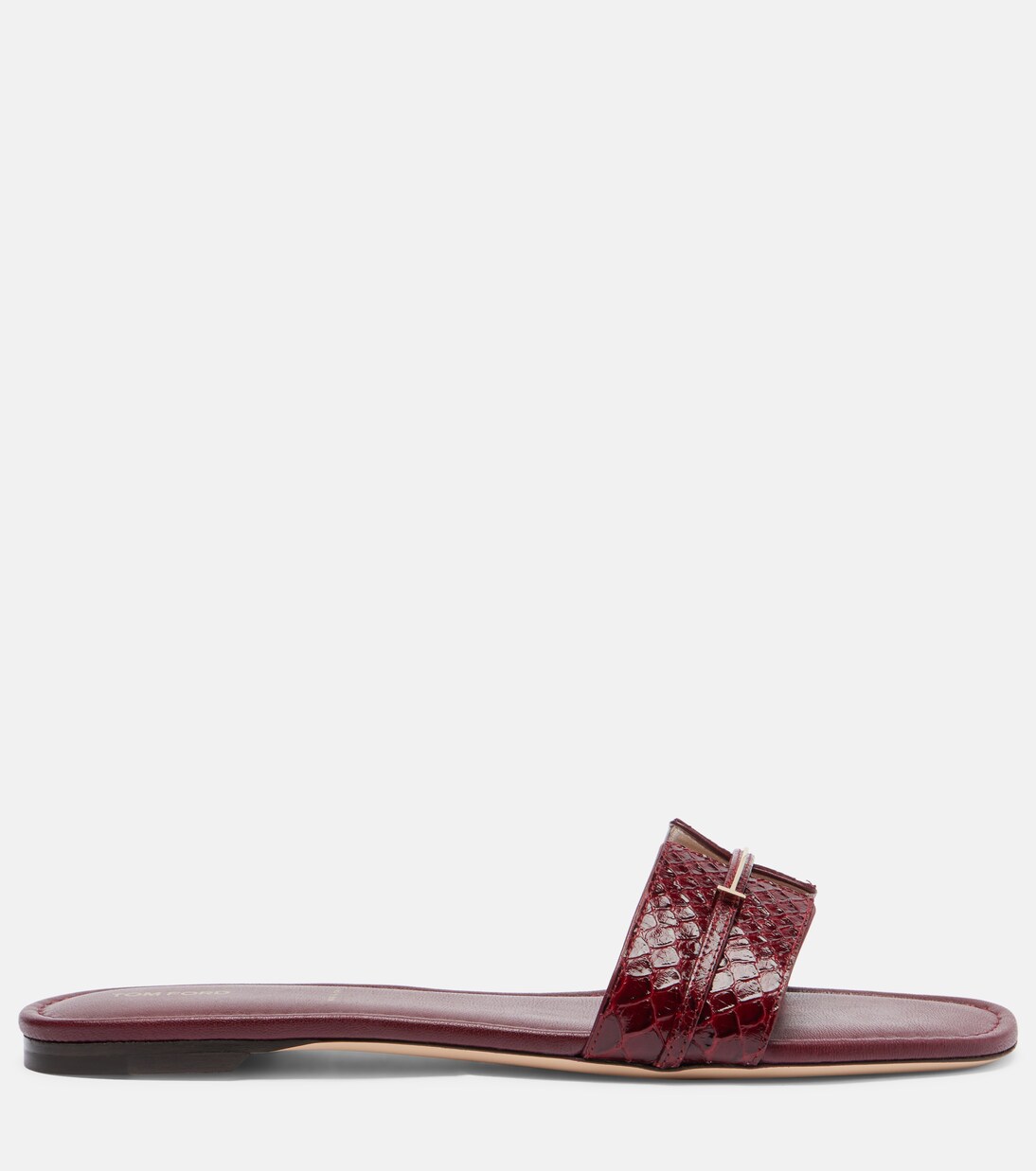 Julianne croc-effect leather slides | Tom Ford