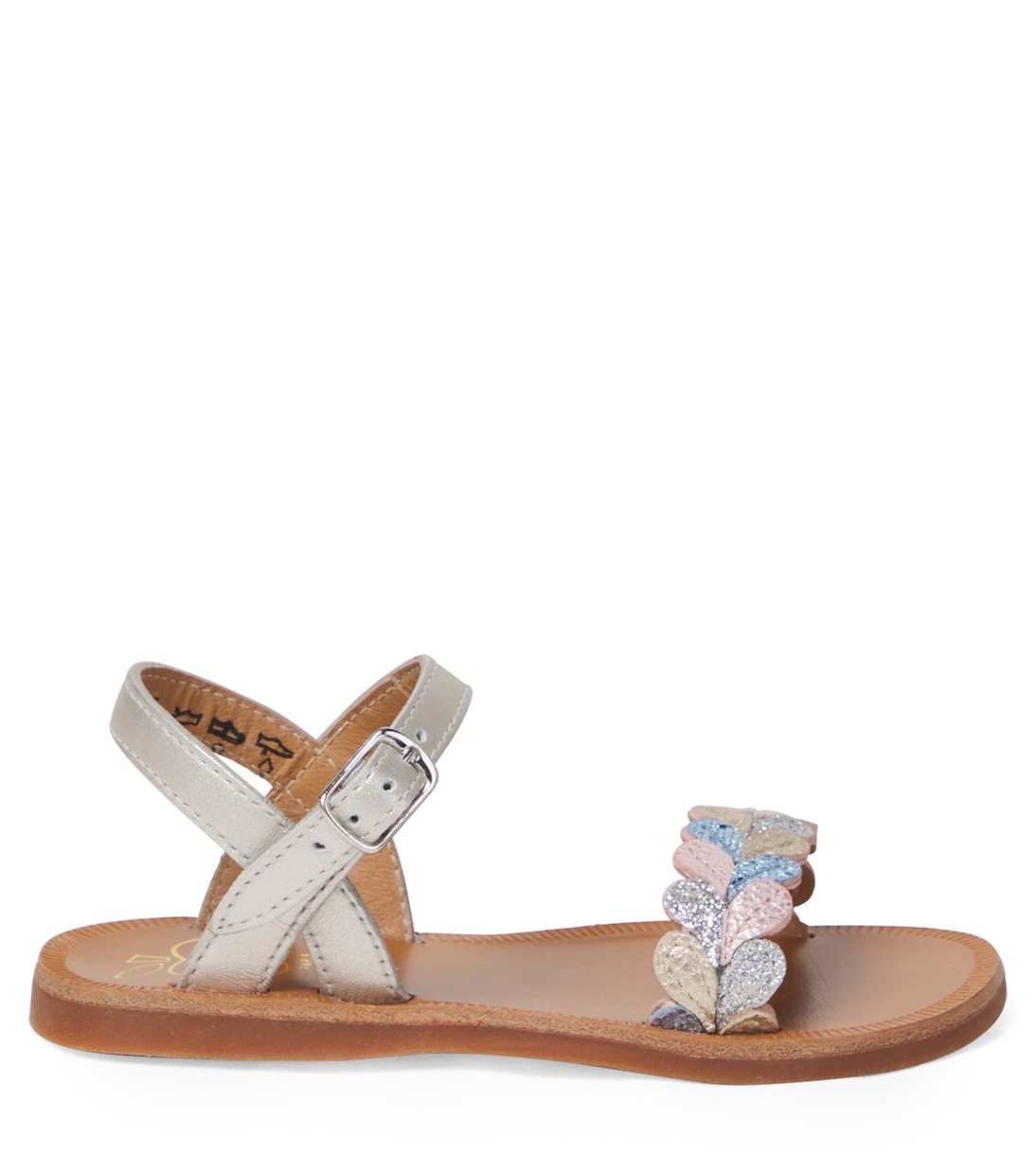 Plagette Ferns embellished leather sandals | Pom d'Api