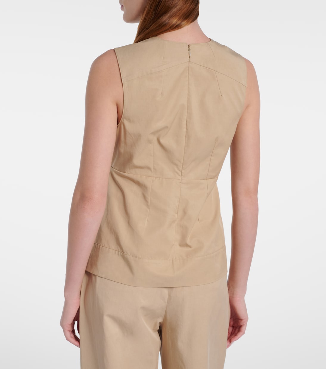 Pleated peplum top | Vince