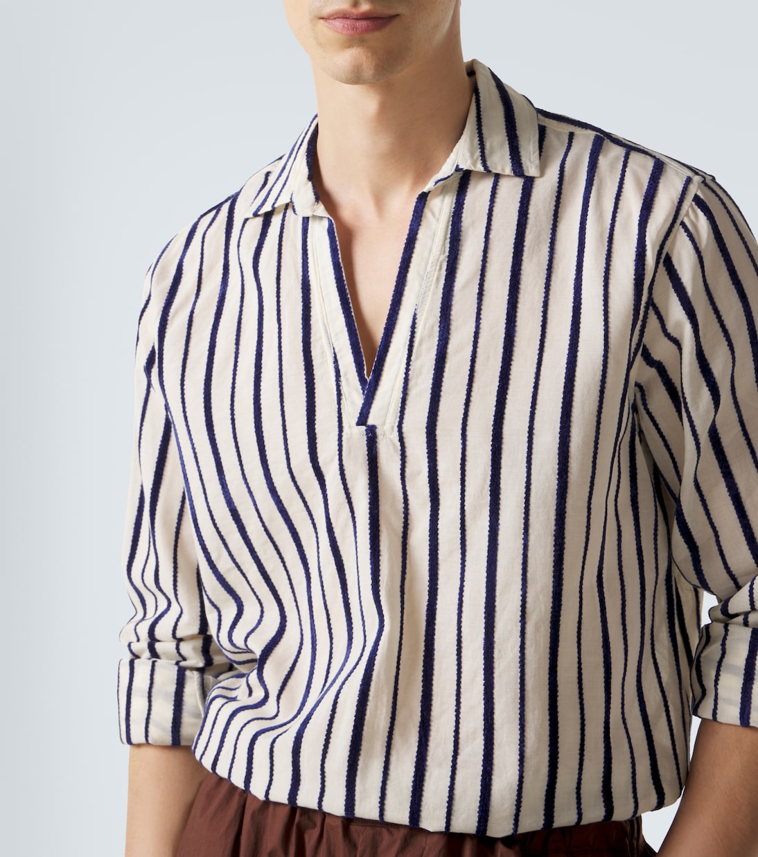 Ridley striped cotton-blend shirt | Orlebar Brown