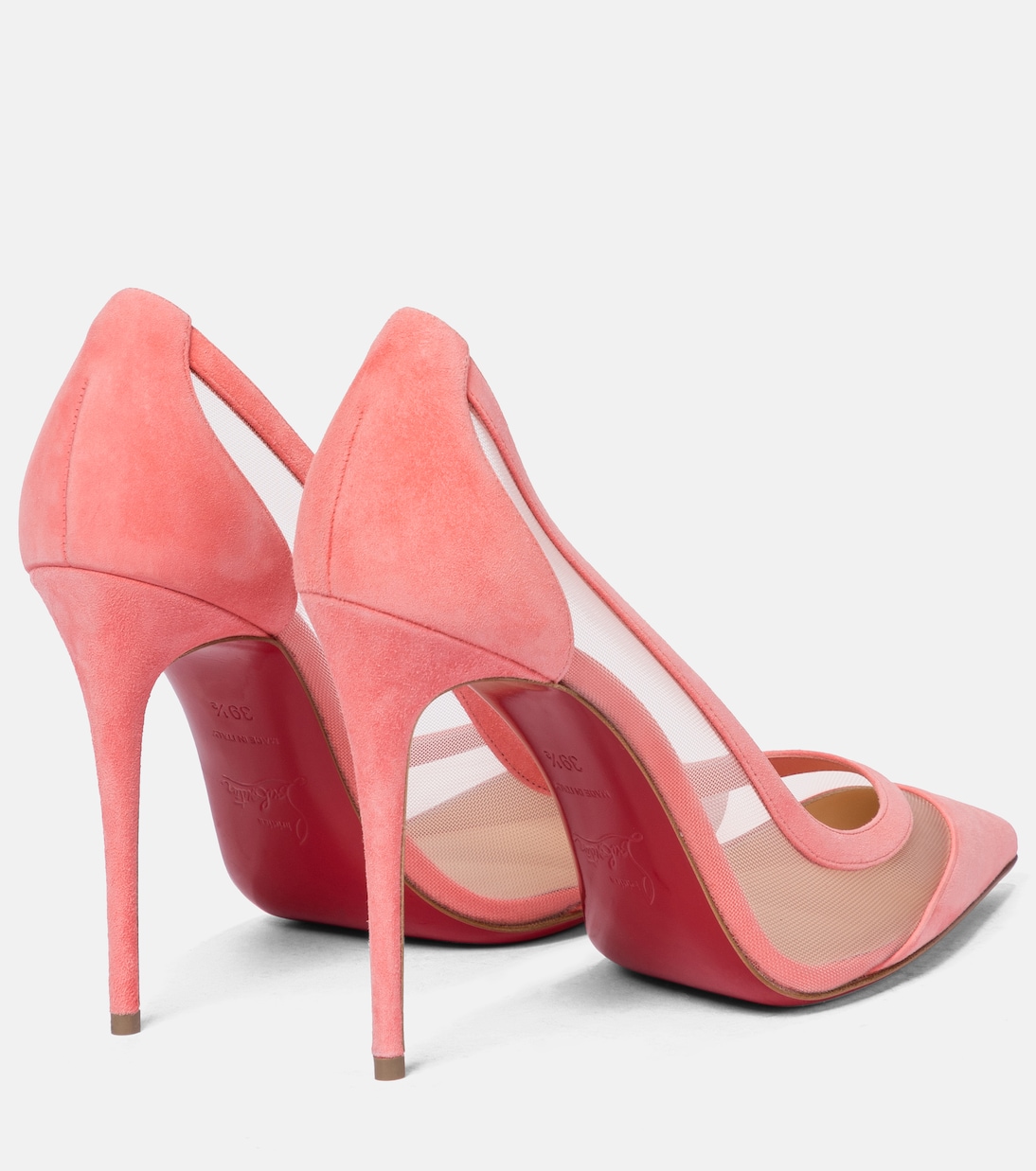 Galativi 100 suede-trimmed mesh pumps | Christian Louboutin