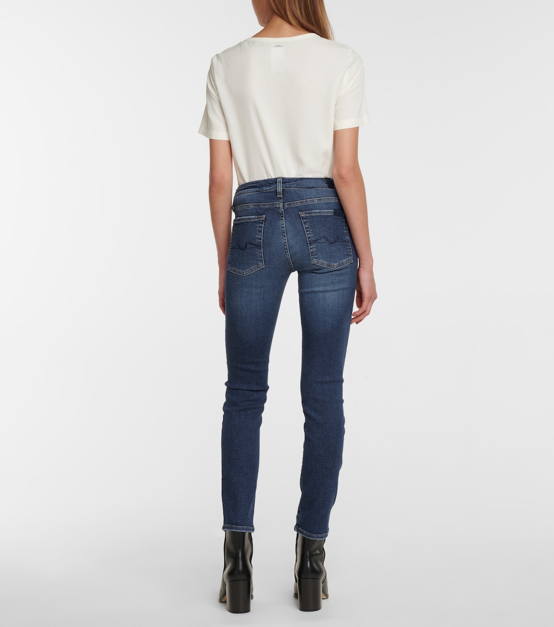 Pyper cropped mid-rise skinny jeans | 7 For All Mankind