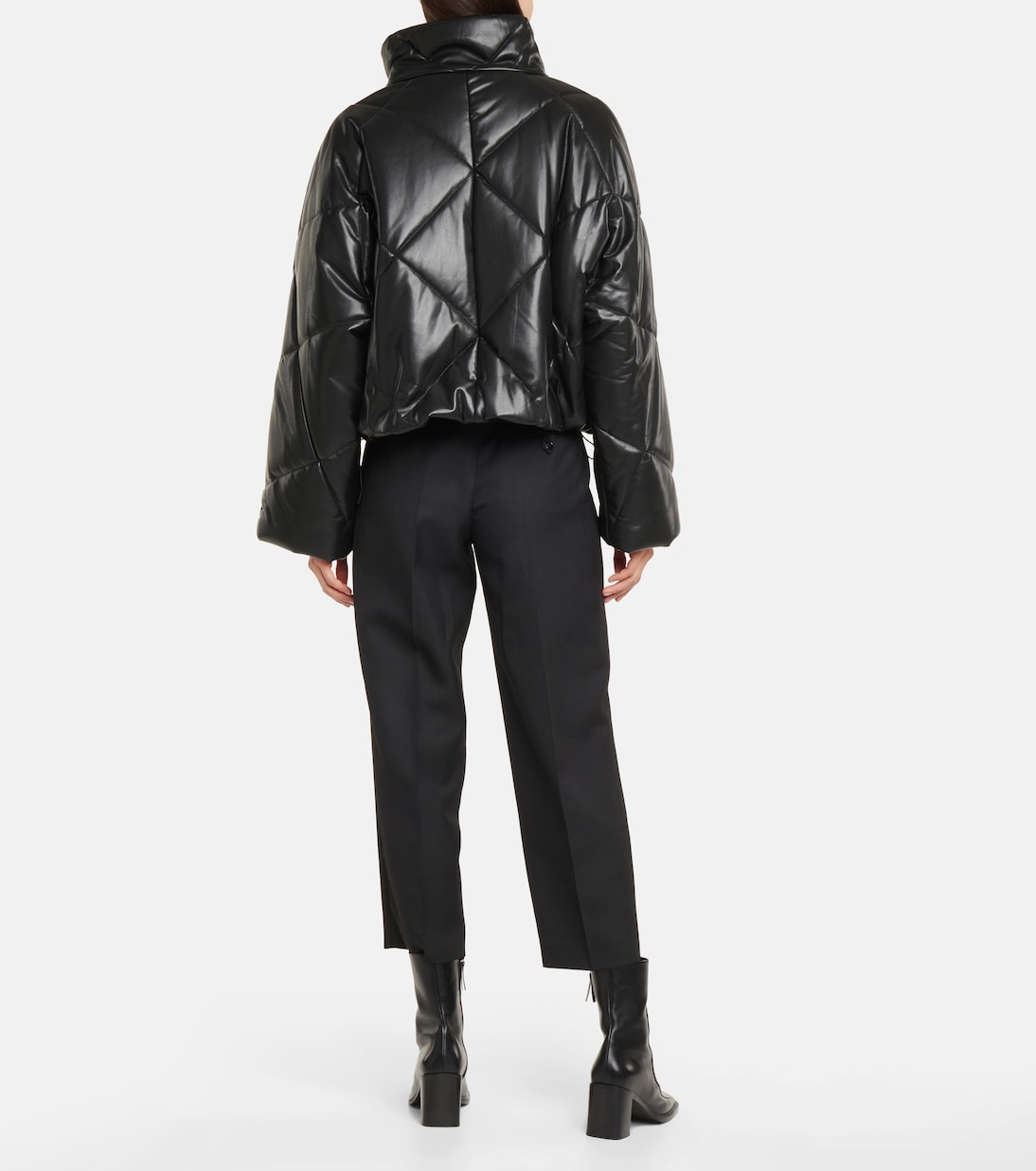 Wattierte Jacke Aina aus Lederimitat | Stand Studio