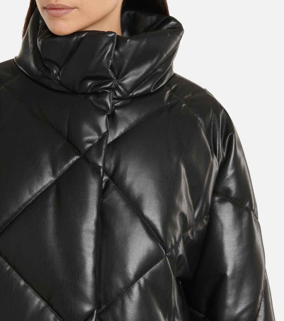 Wattierte Jacke Aina aus Lederimitat | Stand Studio