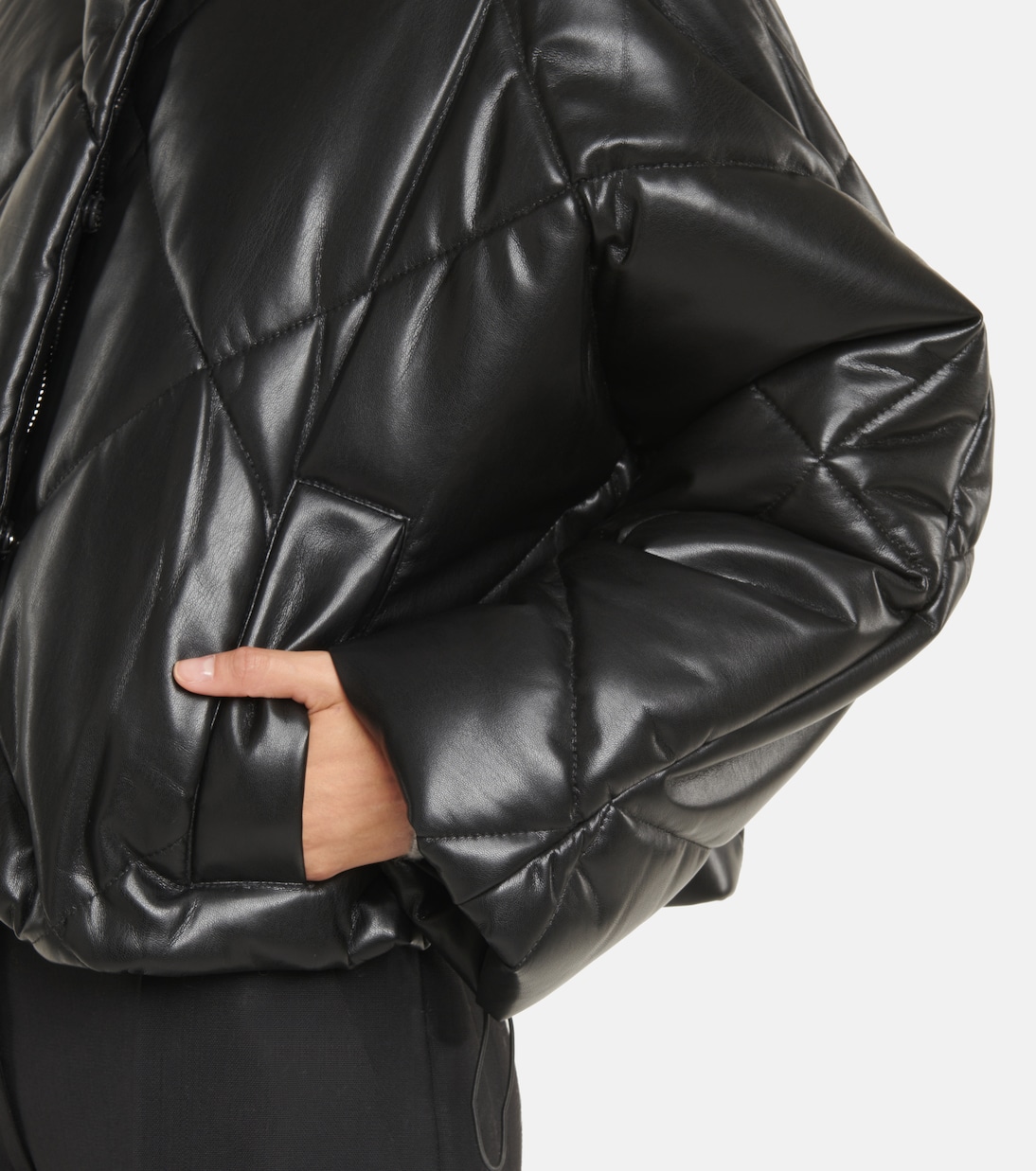 Wattierte Jacke Aina aus Lederimitat | Stand Studio