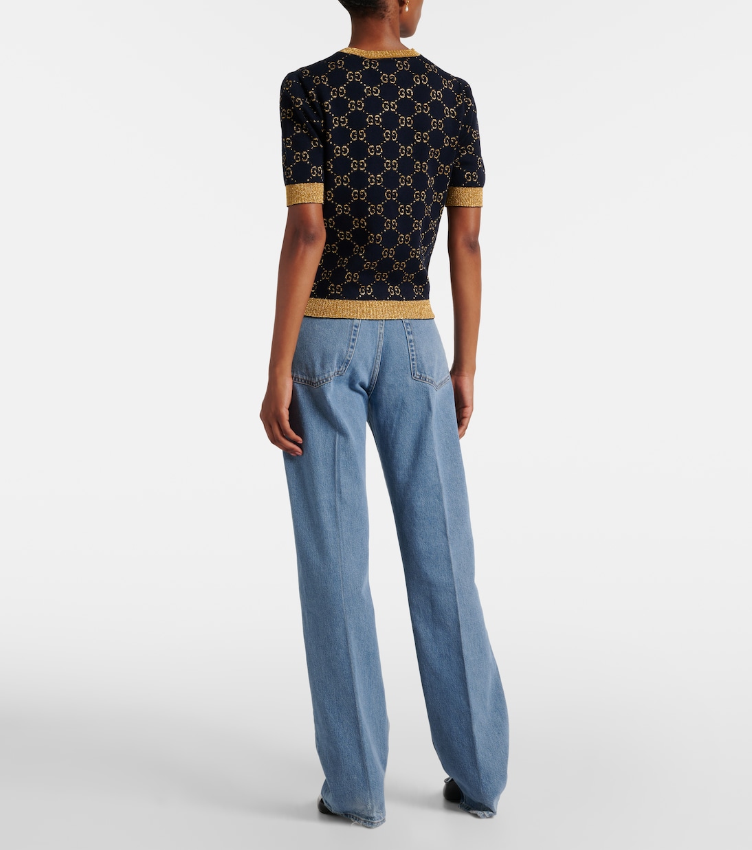 Top de lamé en mezcla de algodón | Gucci