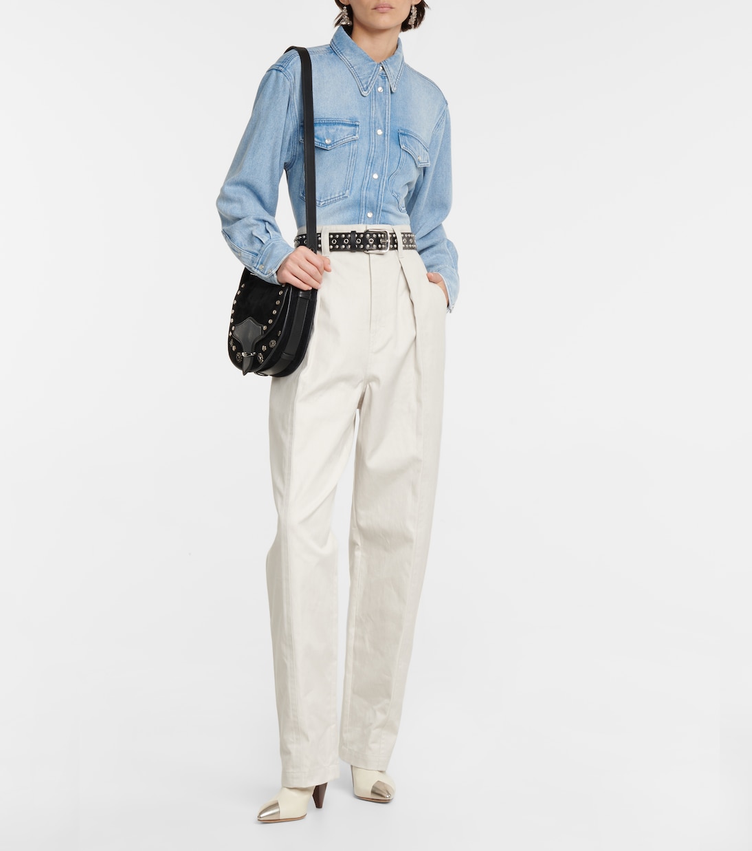 Ketzia high-rise cotton and linen pants | Marant Etoile