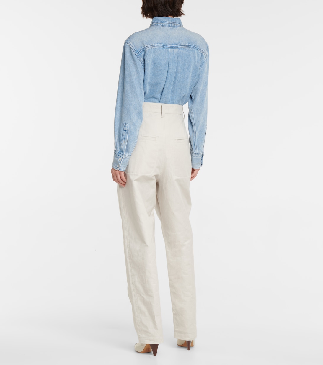 Ketzia high-rise cotton and linen pants | Marant Etoile