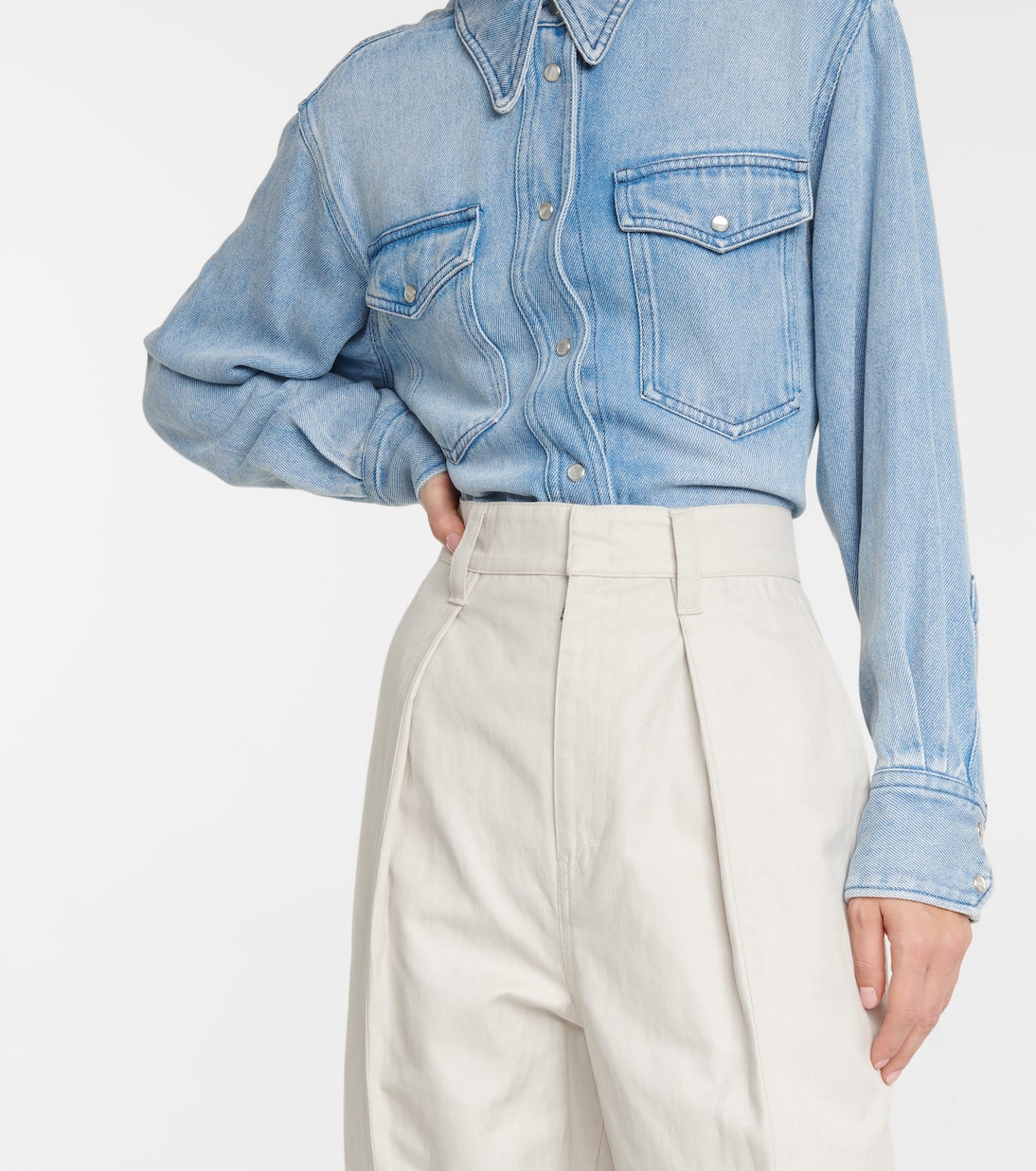 Ketzia high-rise cotton and linen pants | Marant Etoile